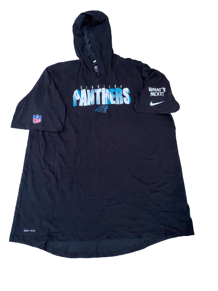 Jalen Jelks Carolina Panthers Team-Issued Short Sleeve Hoodie (Size XL)