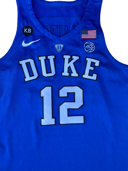 Javin DeLaurier Duke Basketball 2016 2017 Game Worn Jersey Size
