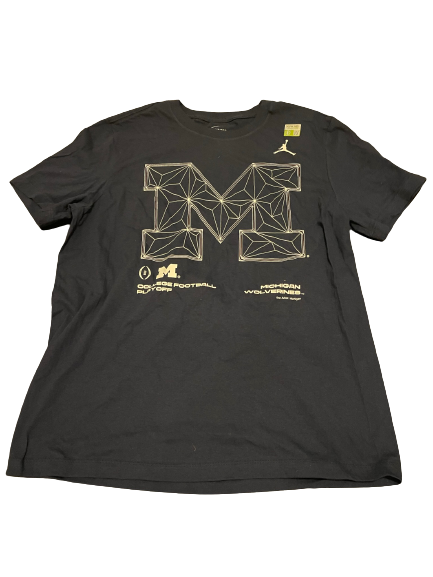 Chris Hinton Michigan Football Team Issued College Football Playoff Shirt (Size 3XL)