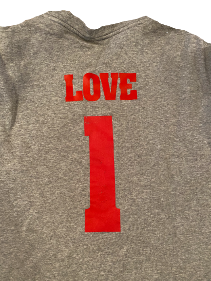 Reggie Love Wisconsin Football Under Armour Crewneck With Name and Number on Back (Size XL)
