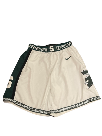 Marcus Bingham Jr. Michigan State Basketball 2019-2020 GAME WORN Shorts (Size 38) - Photo Matched