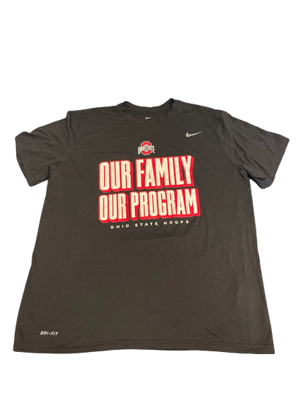 Jimmy Sotos Ohio State Basketball Team Exclusive "OUR FAMILY OUR PROGRAM" Shirt (Size XL)