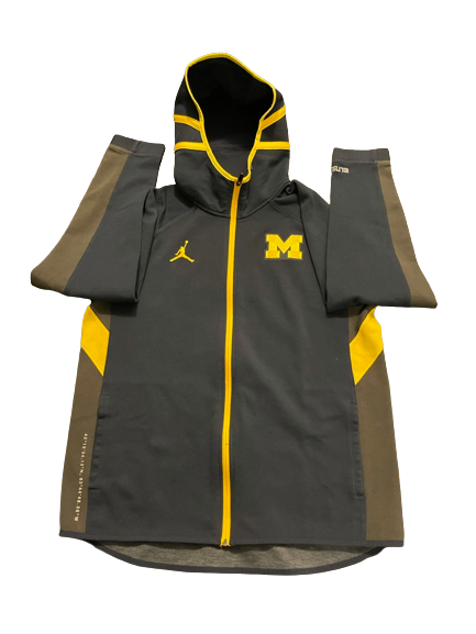 Hassan Haskins Michigan Football Team Issued Full-Zip Jordan Jacket (Size L)