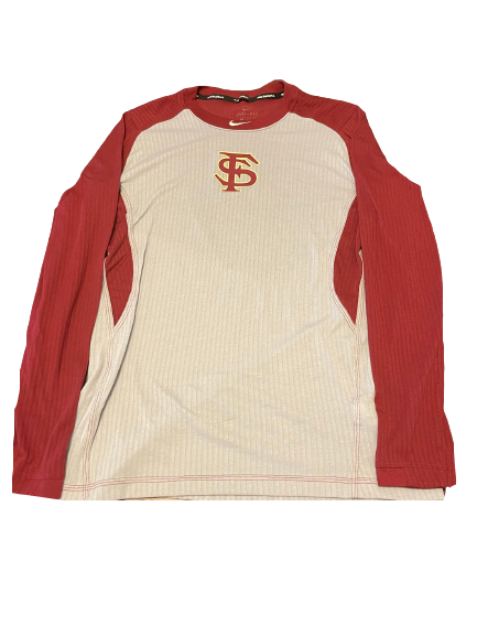 Mat Nelson Florida State Baseball Team Exclusive Long Sleeve Workout Shirt (Size L)