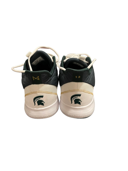 Marcus Bingham Jr. Michigan State Basketball SIGNED Practice Worn Player Exclusive Shoes (Size 16)