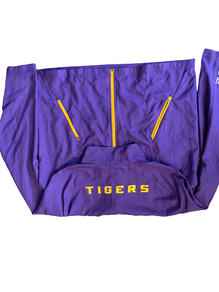 Brandon Sampson LSU Basketball Pre-Game Zip-Up Jacket (Size XL)