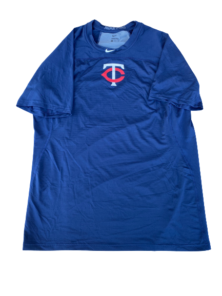 Cole Sands Minnesota Twins Compression Workout Shirt (Size XL)