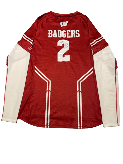Sydney Hilley Wisconsin Volleyball SIGNED & INSCRIBED "2021 NATTY CHAMP" Game Worn Jersey (Size M)