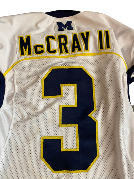 Mike McCray Michigan Football Team Issued Official 2013 Buffalo Wild Wings Jersey