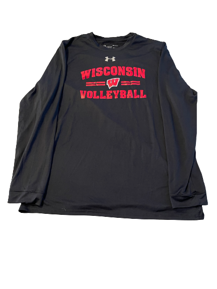 Sydney Hilley Wisconsin Volleyball Long Sleeve Practice Shirt with Number on Back (Size M)