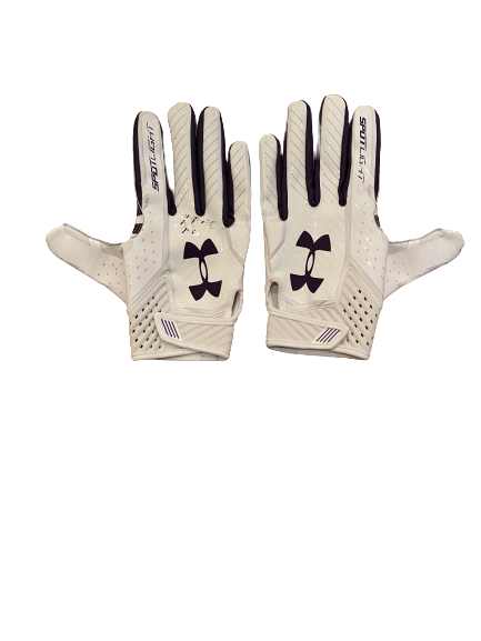 JR Pace Northwestern Football SIGNED Player Exclusive Football Gloves (Size L)
