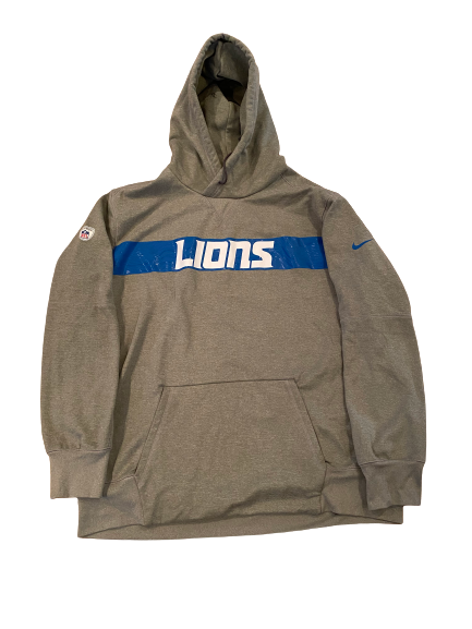Alex Barrett Detroit Lions Team Issued Sweatshirt (Size XXL)
