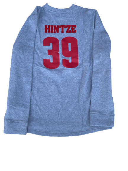 Zach Hintze Wisconsin Team Issued Crewneck Sweatshirt (Size L)