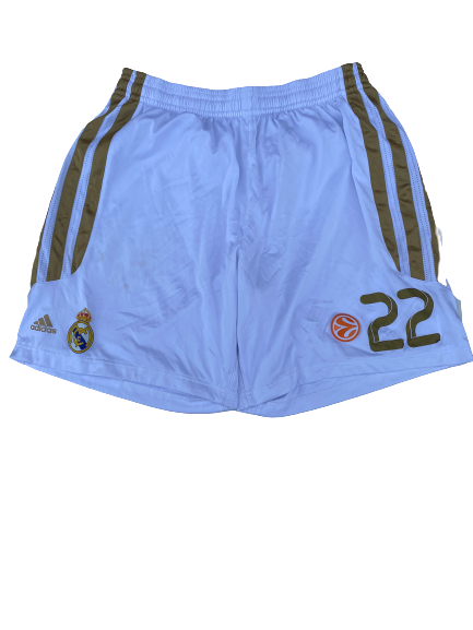 Kyle Singler Real Madrid Game Worn Shorts (Size 3XL)