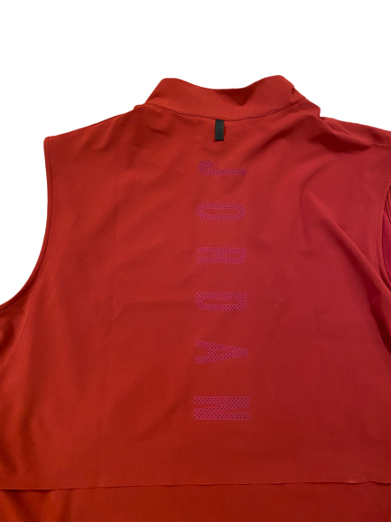 Adrian Ealy Oklahoma Football Team Exclusive Sleeveless Quarter-Zip (Size XXXL)