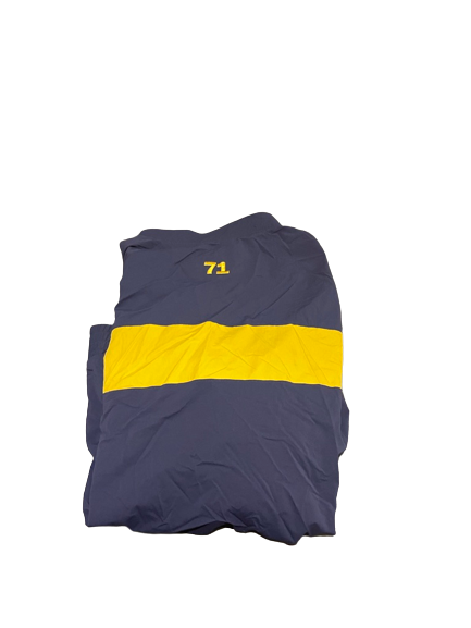 David Ojabo Michigan Football Team Exclusive Jordan Quarter-Zip Jacket with Number Sewn on Back (Size 2XL)