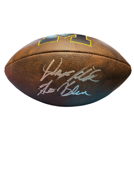 Dax Hill Signed Full-Size Officially Licensed Vintage Michigan Football (Limited Quantity)