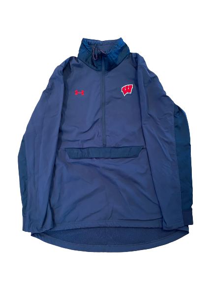 Rachad Wildgoose Wisconsin Football Team Exclusive Half-Zip Pullover Jacket (Size L)