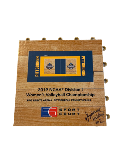 Sydney Hilley Wisconsin Volleyball SIGNED 2019 National Championship Replica Floor Piece