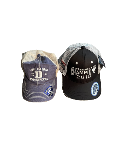 Dylan Singleton Duke Football Set of (2) Bowl Game Champions Hats