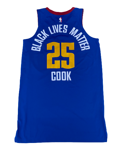 Tyler Cook Denver Nuggets Game Worn "BLACK LIVES MATTER" 2020 NBA Bubble Jersey - Photo Matched