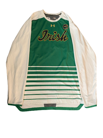 John Mooney Notre Dame Pre-Game Long Sleeve Warm-Up with ACC Patch(Size XXLT)