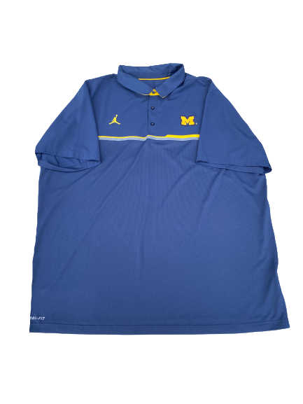 Stephen Spanellis Michigan Football Team Issued Polo (Size 3XL)