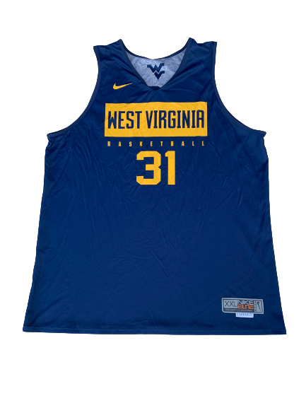Logan Routt West Virginia Basketball Reversible Practice Jersey (Size XXL)