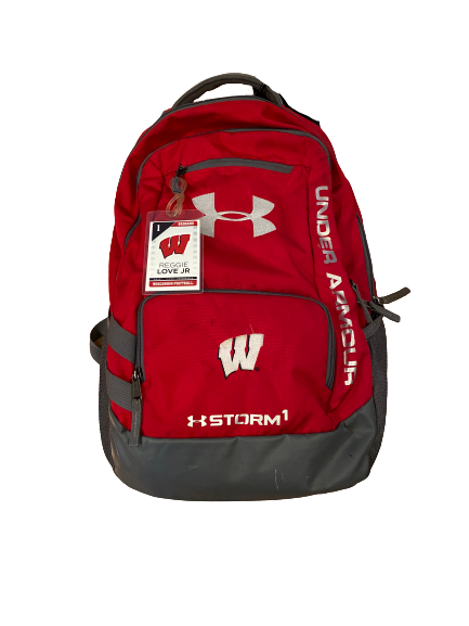Reggie Love Wisconsin Football Under Armour Backpack With Player Tag