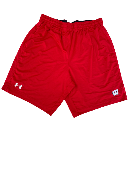 Eric Burrell Wisconsin Football Under Armour Shorts (Size L)