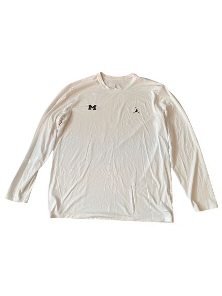 Mike McCray Michigan Jordan Long Sleeve Shirt (Size XL)
