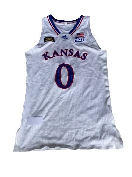 Marcus Garrett Kansas Basketball 2020-2021 Game Worn Jersey - Photo Matched