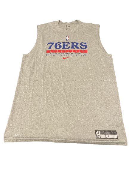 Charles Matthews Philadelphia 76ers Team Issued Workout Tank (Size XLT)