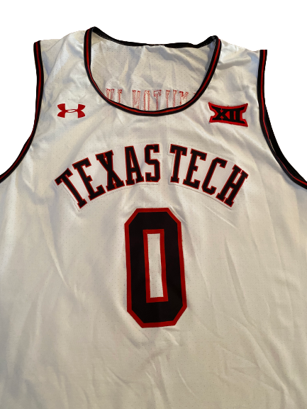 Tommy Hamilton Texas Tech Basketball Throwback Game-Worn Jersey (Size XXL)