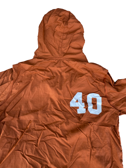 Jack Geiger Texas Football Player Exclusive Quarter-Zip Pullover with Number (Size L)