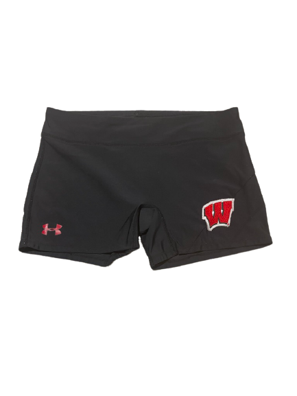 Nicole Shanahan Wisconsin Volleyball Team Issued Spandex Shorts (Size L)