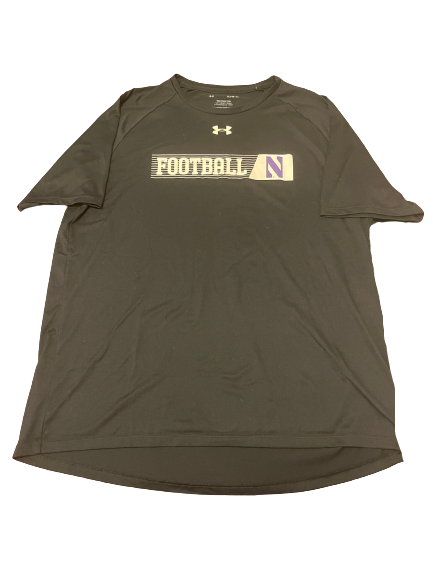 Jeffery Pooler Jr. Northwestern Football Team Issued Workout Shirt with Player Tag (Size XL)
