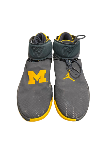 Eli Brooks Michigan Basketball Player Exclusive Jordan Westbrook Shoes (Size 11)