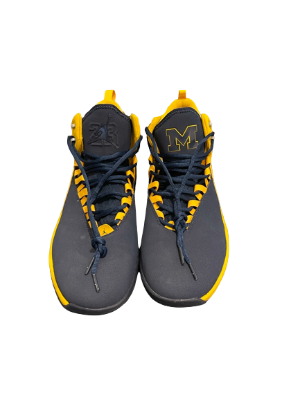 Adrien Nunez Michigan Basketball Player Exclusive Air Jordan Super Fly Shoes (Size 14) - New