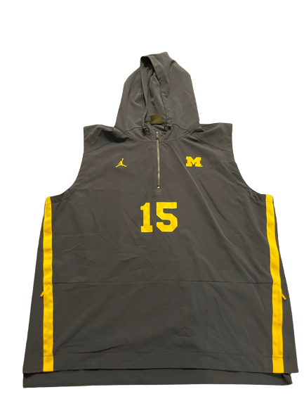 Chris Hinton Michigan Football Player Exclusive Pre-Game Warm-Up Pullover with 