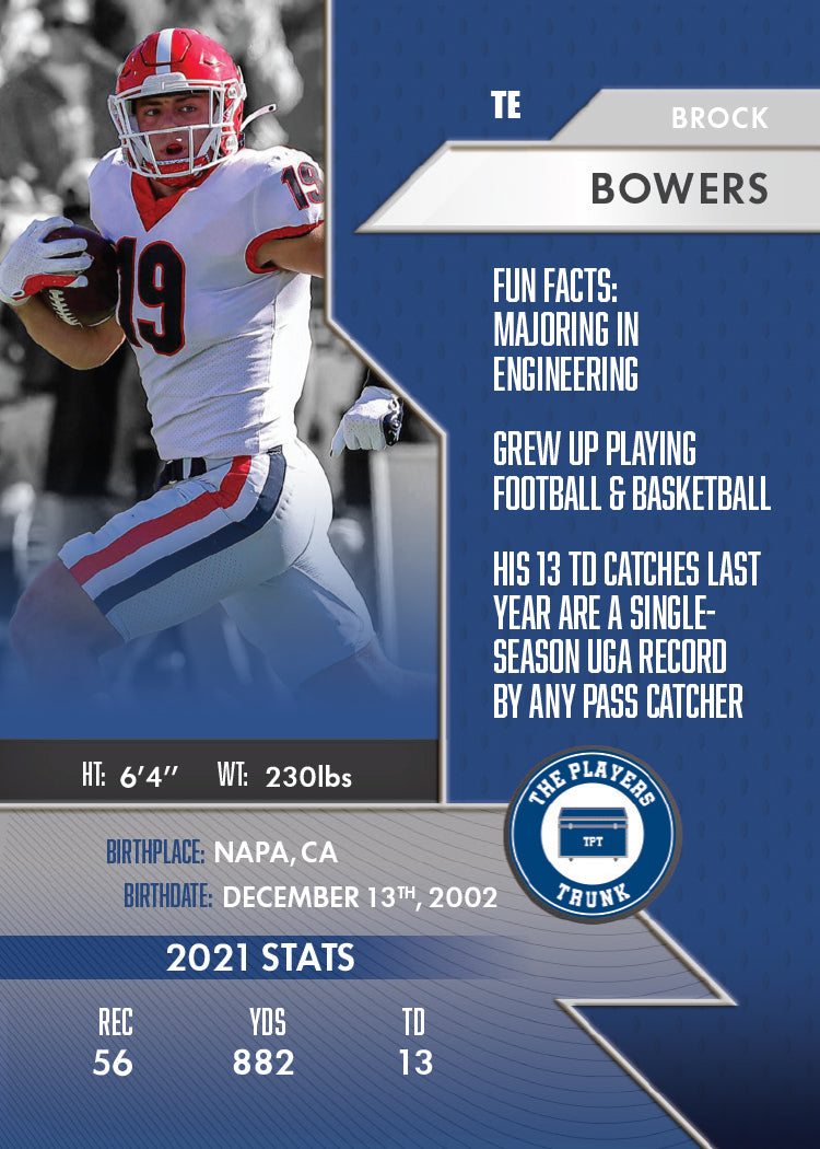 Brock Bowers SIGNED 1st Edition 2022 Trading Card *RARE* Color Match (