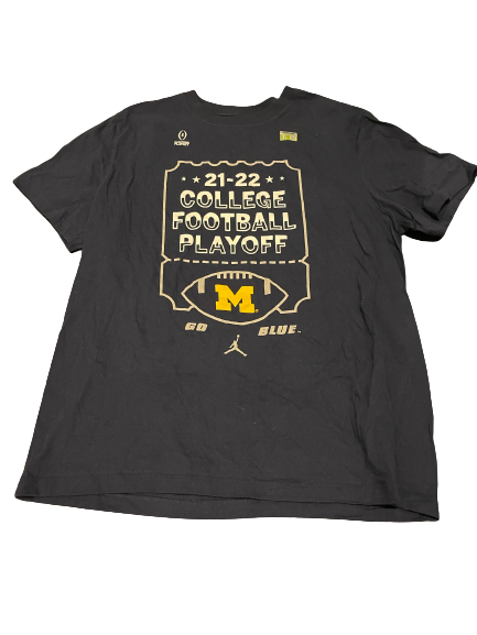 Matt Torey Michigan Football Team Issued College Football Playoff Shirt (Size XL)