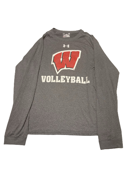 Nicole Shanahan Wisconsin Volleyball Team Issued Long-Sleeve Practice Shirt with Number on Back (Size L)
