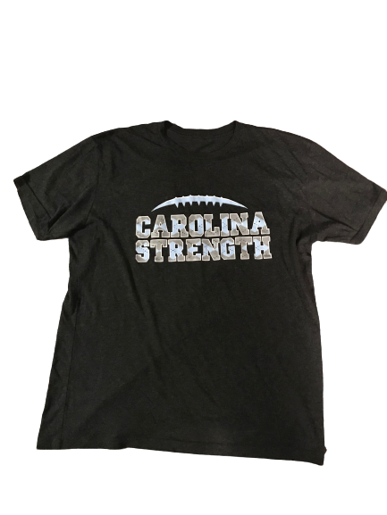 Myles Dorn UNC Player Exclusive "CAROLINA STRENGTH Power Clean Club " T-Shirt