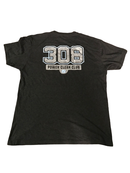 Myles Dorn UNC Player Exclusive "CAROLINA STRENGTH Power Clean Club " T-Shirt