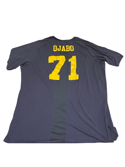 David Ojabo Michigan Football Exclusive 2019 Jordan Practice Shirt with Name & Number on Back (Size 2XL)