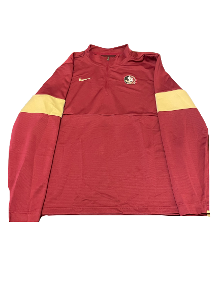 Mat Nelson Florida State Baseball Team Issued Quarter-Zip Pullover (Size L)