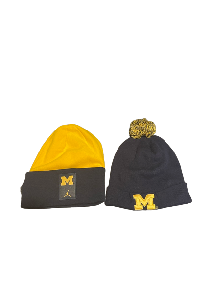 Michigan Basketball Jordan Set of (2) Beanie Hats