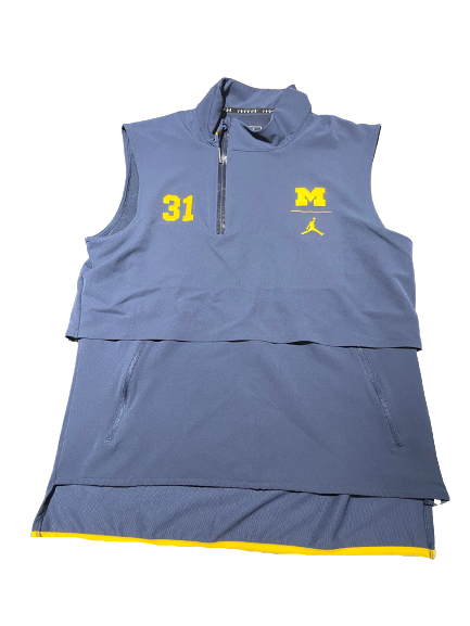 Vincent Gray Michigan Football Player Exclusive Sleeveless Pre-Game Warm-Up with 