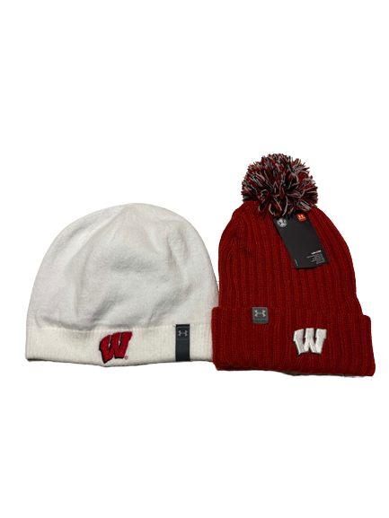 Sydney Hilley Wisconsin Volleyball Set of (2) Beanie Hats